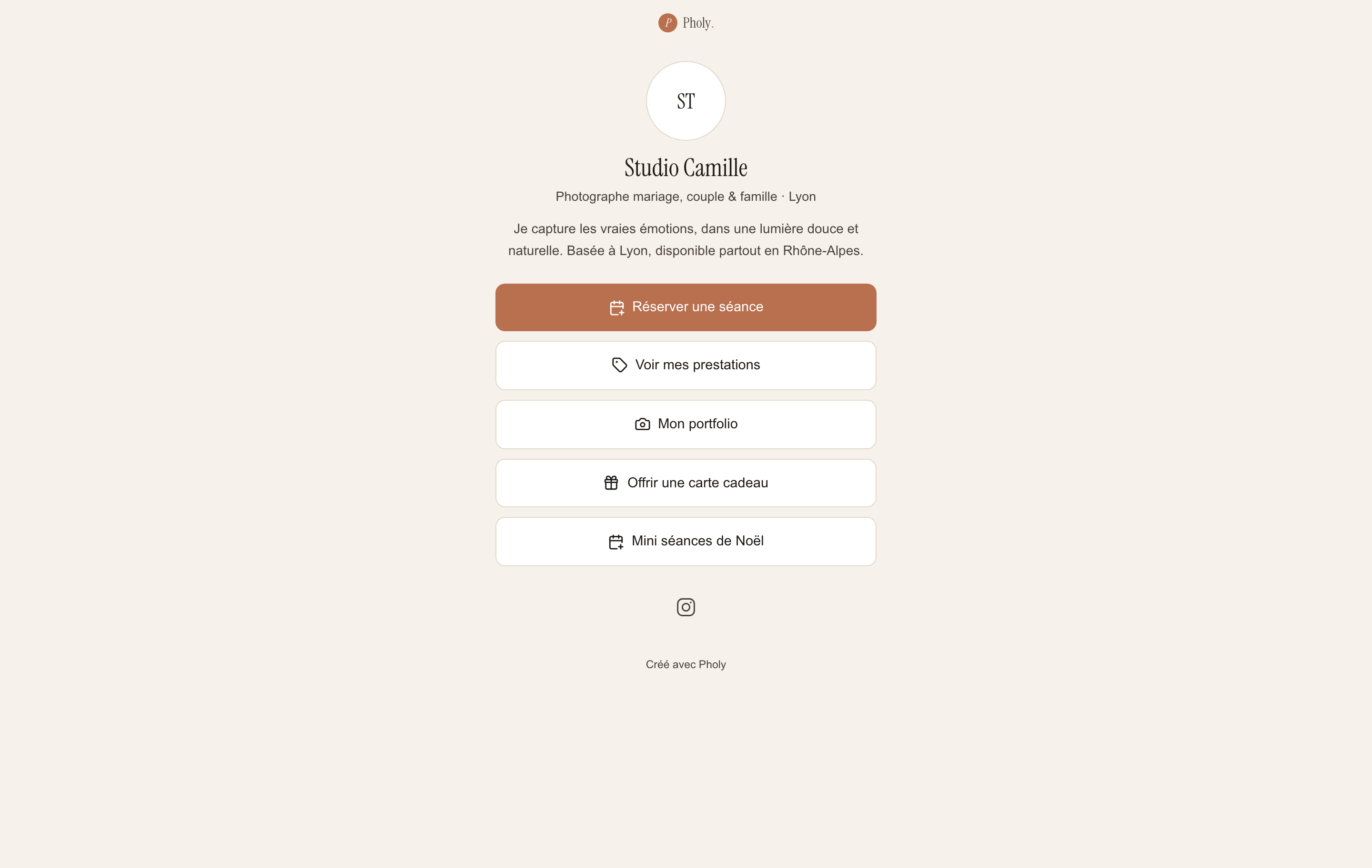 Ma page Pholy dans Pholy