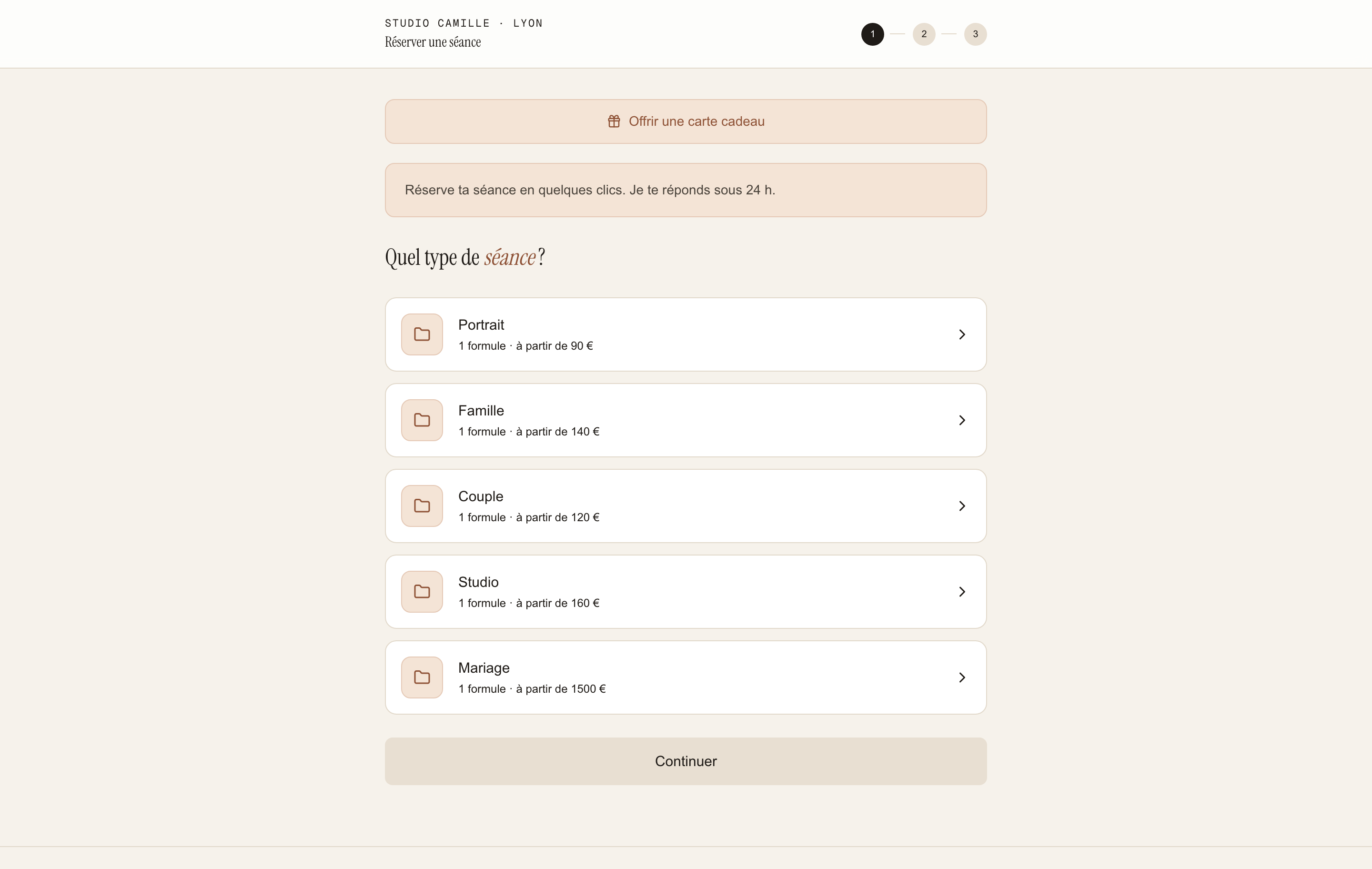Réservation en ligne dans Pholy